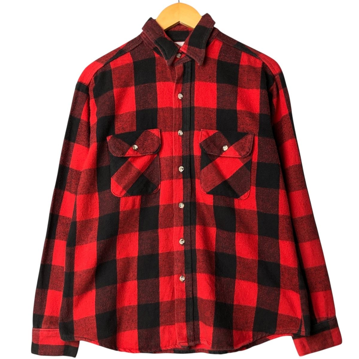 ミズハルカ 90s' WearGuard バッファローチェック 古着 Wear Guard バッファローチェック 長袖 ヘビーネルチェック