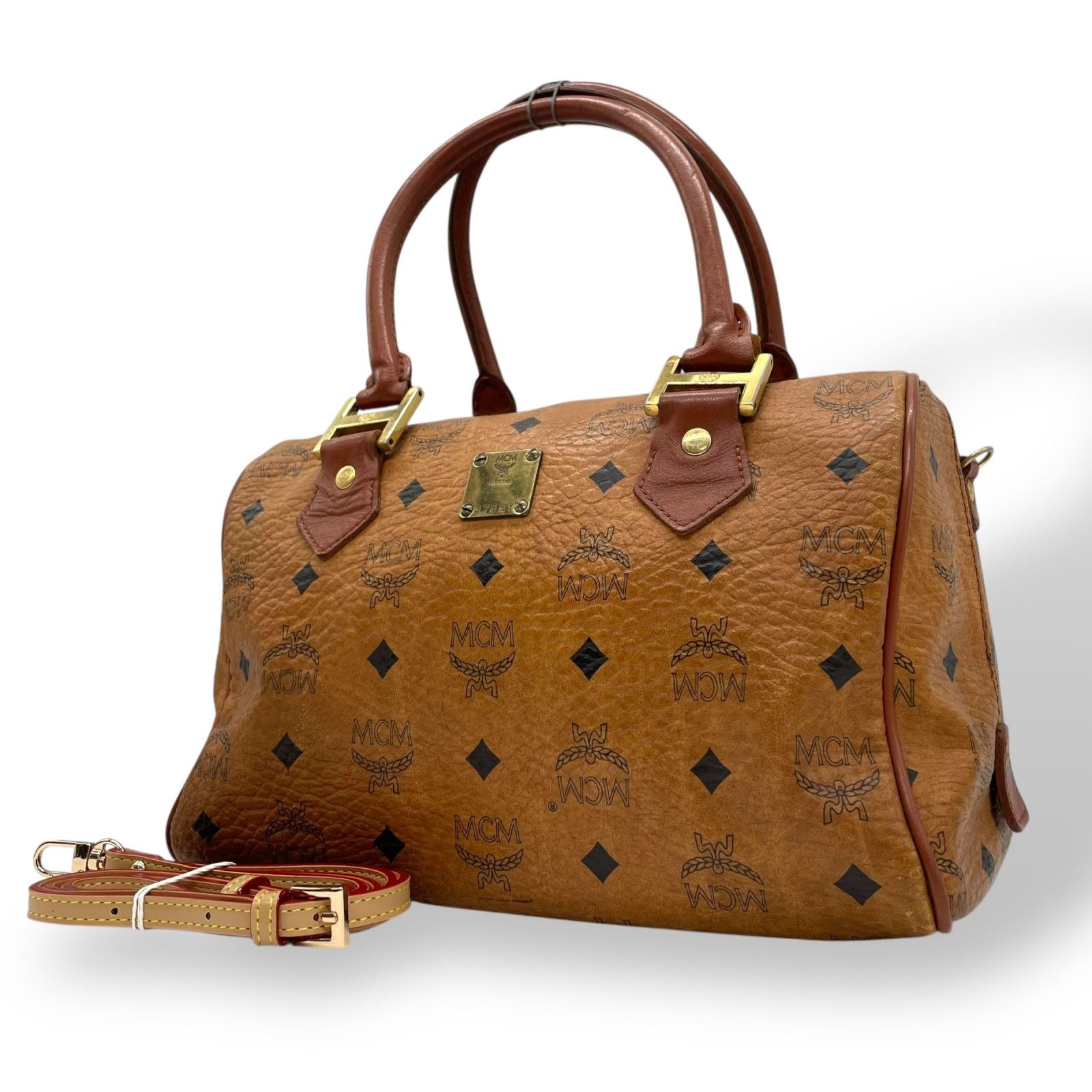 MCM エムシーエム ヴィセトス ロゴグラム ボストンバッグ 2WAY
