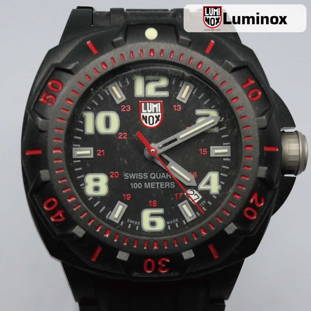 稼働品】LUMINOX ルミノックス SERIES 0200 0215 ブラック レッド クオーツ メンズ 腕時計 カーボン - メルカリ
