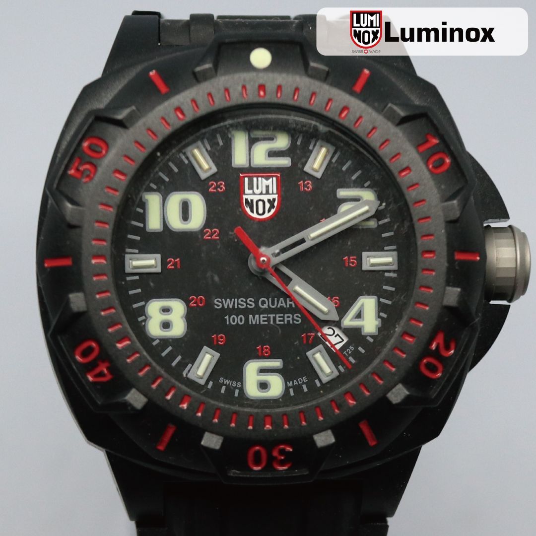稼働品】LUMINOX ルミノックス SERIES 0200 0215 ブラック レッド 