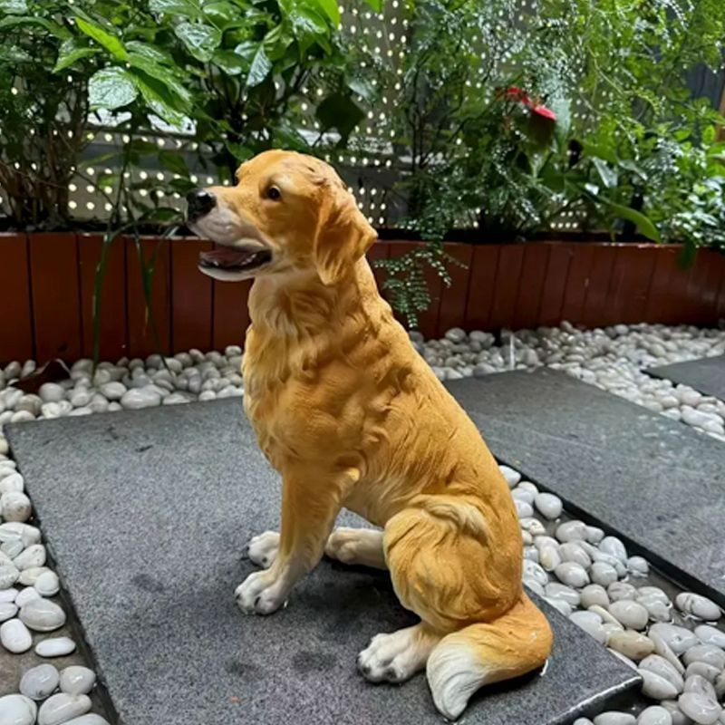 犬 置物 本物そっくり ゴールデンレトリバー ちょーだい 大型 オブジェ
