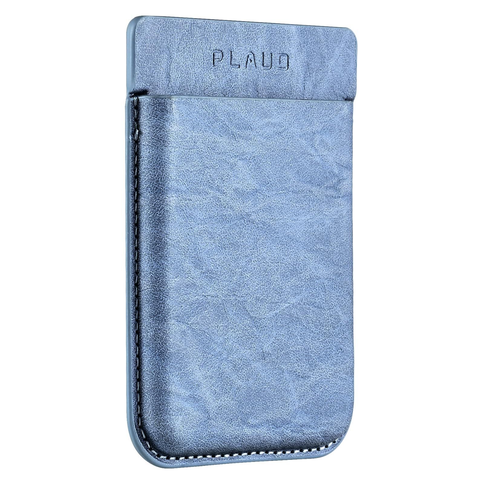 PLAUD NOTE ボイスレコーダー 専用ケース MagSafe対応 携帯に取り付け可能 収納/保護用 通話録音に便利 軽量/薄型 革製 （ブルー）