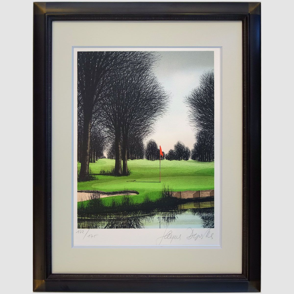 版画 リトグラフ ジャック・デペルト ゴルフ場 ジャック・デペルト