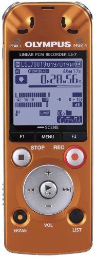 【】OLYMPUS ICレコーダー Voice-Trek 4GB リニアPCM対応 ORG オレンジ LS-7