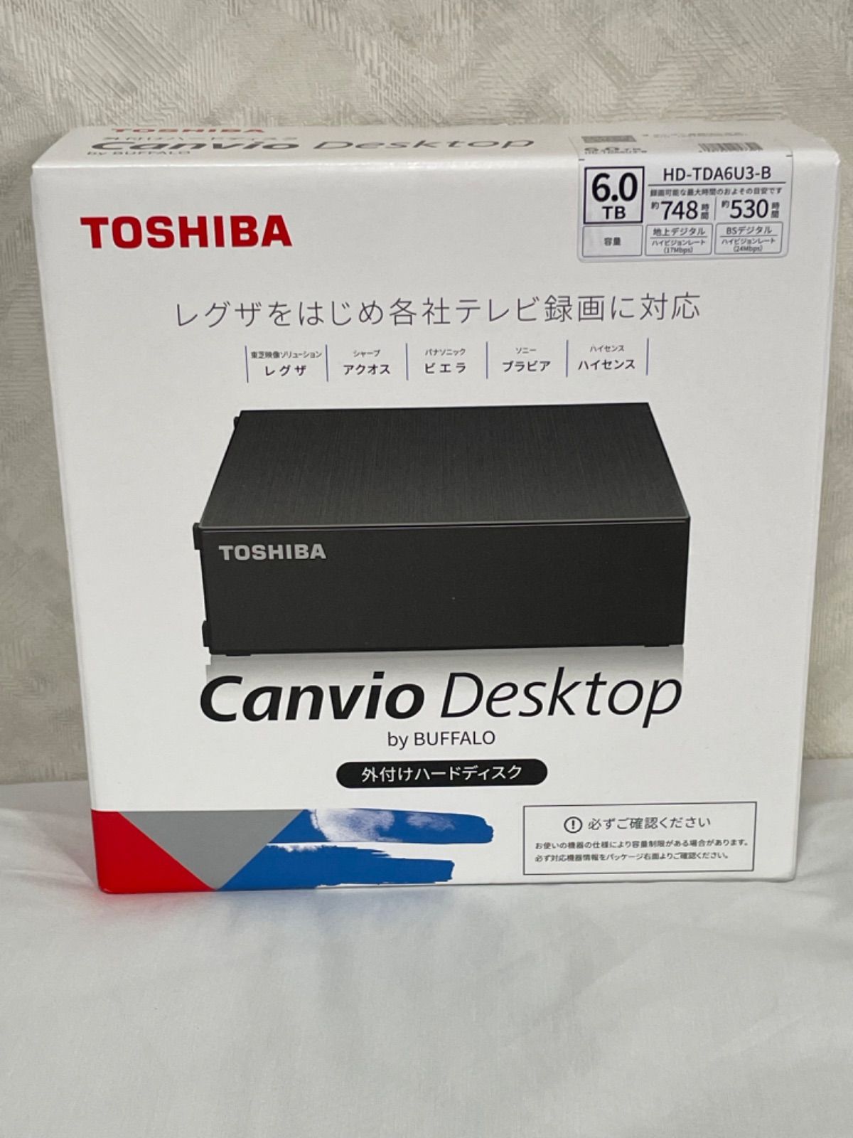 東芝(by BUFFALO) 6TB 外付けHDD HD-TDA6U3-B 【公式通販】