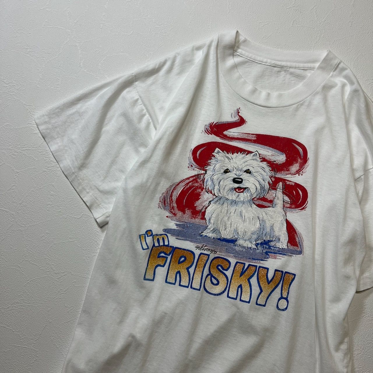 90年代 ヴィンテージ　アメリカ製　ウェスティ　Tシャツ　犬 90's USA製 犬 Westie Tシャツ アニマル