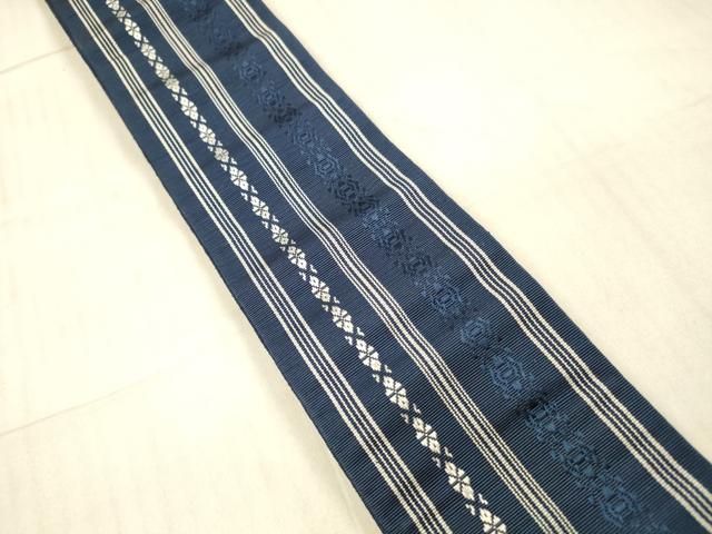 平和屋着物●男性 本場筑前博多織 角帯 献上 正絹 DAAX0391cm