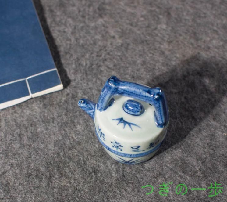 景徳鎮 陶磁硯滴 水滴壺 文房具 青花水盂 水注硯台 現代工芸品 美術品