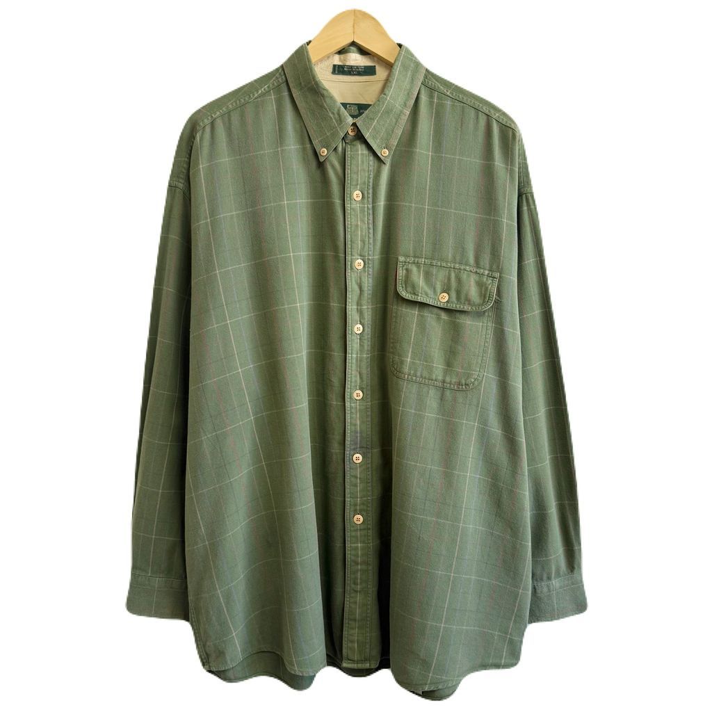 ORVIS ブラックウォッチ リネン 半袖 ボタンダウン シャツ L オービス ORVIS ブラックウォッチ リネン 半袖 ボタンダウン シャツ L
