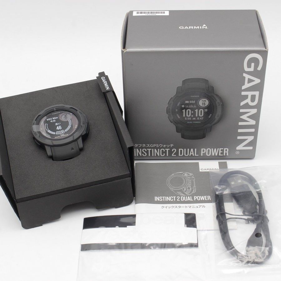 新品】GARMIN Instinct 2 Dual Power Graphite 010-02627-40 スマート  