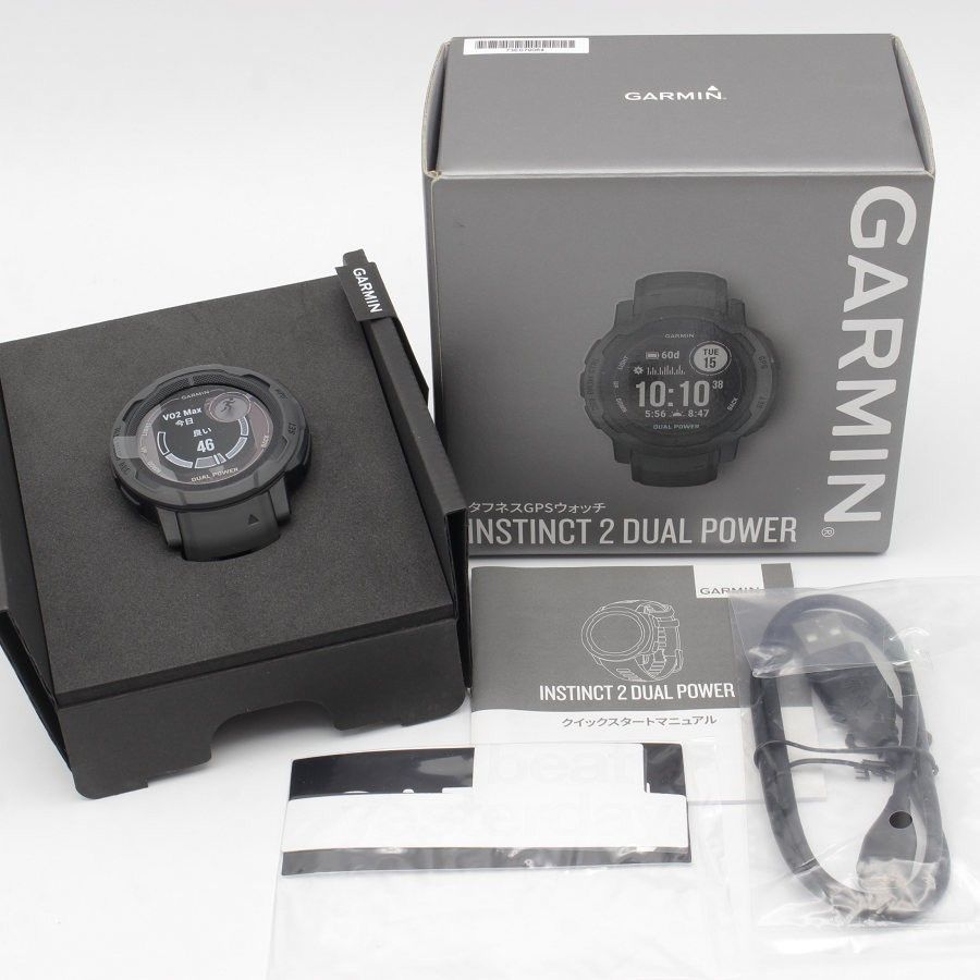 新品】GARMIN Instinct 2 Dual Power Graphite 010-02627-40 スマートウォッチ ガーミン  インスティンクト 本体 - メルカリ