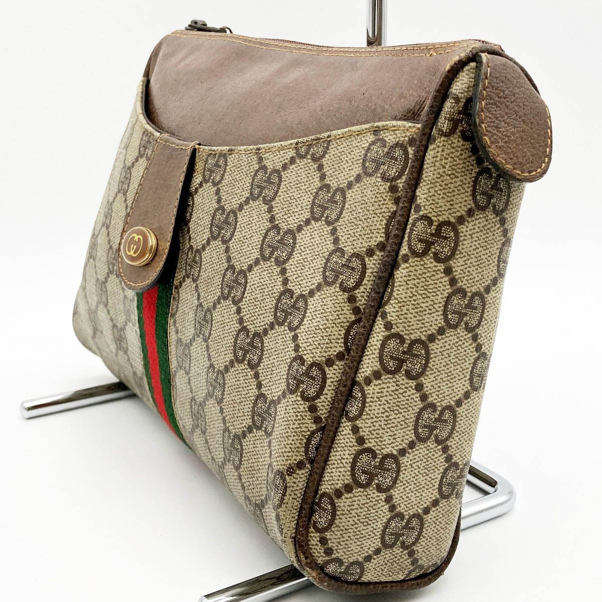 美品 グッチ オールドグッチ クラッチバッグ セカンドバッグ スプリーム 金具 美品 グッチ オールドグッチ クラッチバッグ セカンドバッグ