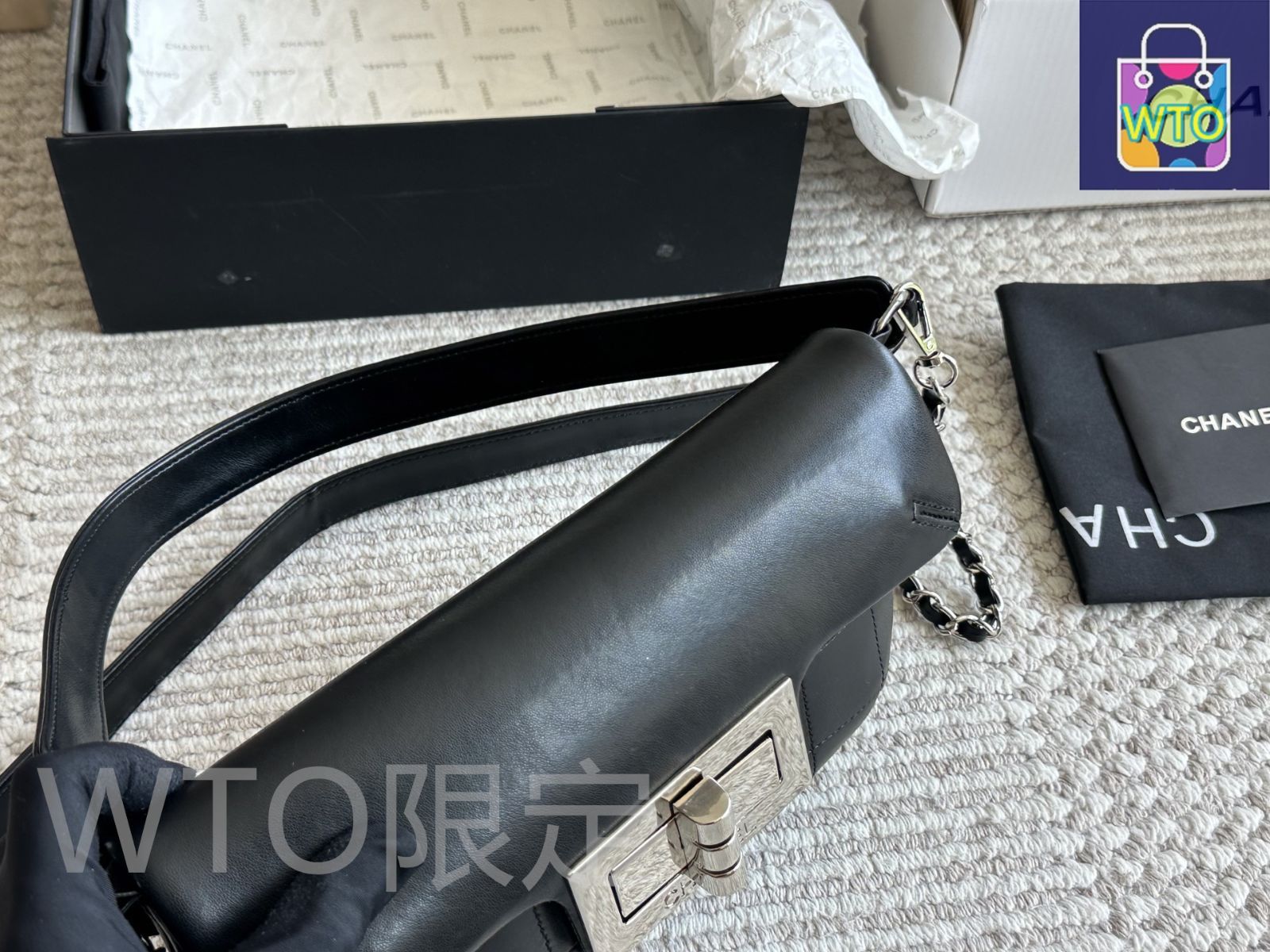 Chanel38サイズ 今日WTO】Chanel シャネル 2.55 大判ロック シリーズ 滑らかな