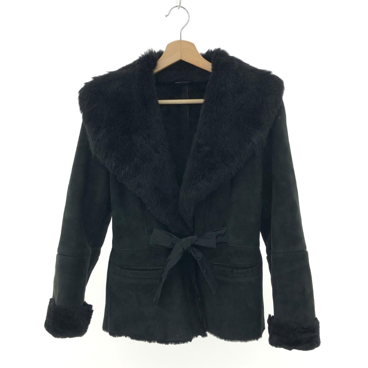 MAX MARA マックスマーラ ムートンジャケット ブラック ハーフ