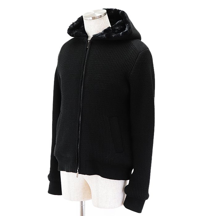 【ほぼ未使用】エンポリオアルマーニ ウールミリタリーブルゾン 極美品】エンポリオ・アルマーニ ニット ボア ジップアップ ジャケット