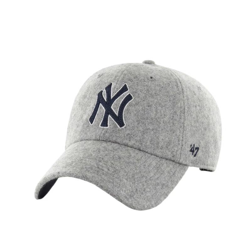 【新品・未使用】'47 6PANEL WOOL CAP (YANKEES CHAIN STITCH CLEAN UP) GRAY