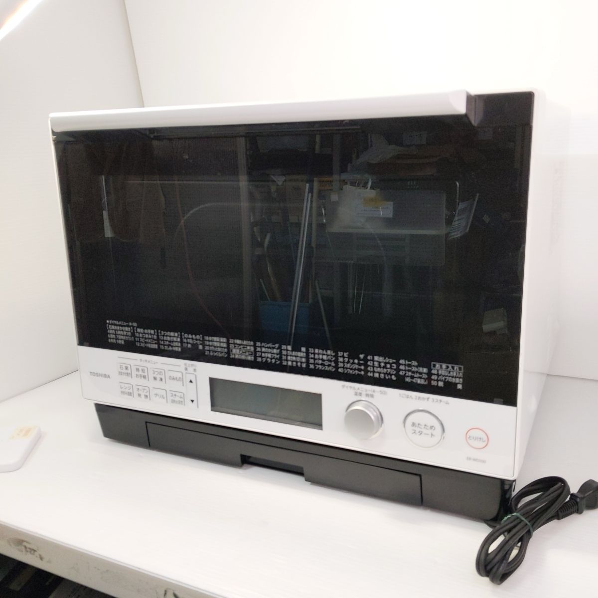 中古品】東芝 過熱水蒸気オーブンレンジグランホワイト 22年式 ER-WD100-W〇YR-52427〇 - メルカリ