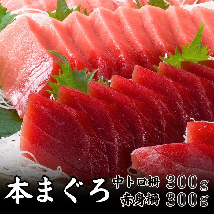 本マグロ 中トロ柵 赤身柵 セット 600g 300gずつ マルタ産 クロマグロ 養殖 本鮪 まぐろ 刺身 海鮮丼 寿司