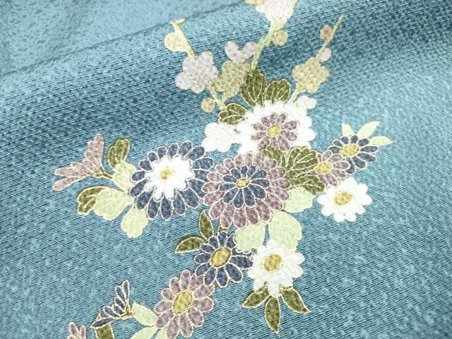 平和屋着物▽訪問着 単衣 御所車花文 暈し染め 金彩 正絹