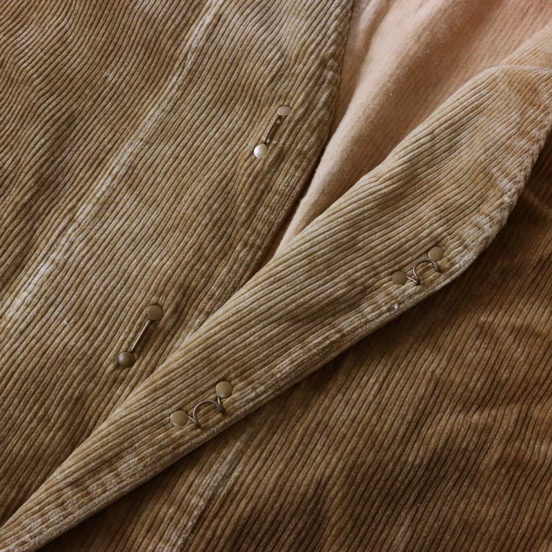 “nest Robe”コーディロイノーカラージャケット・キャメル ネストローブ nest Robe コーデュロイノーカラージャケット