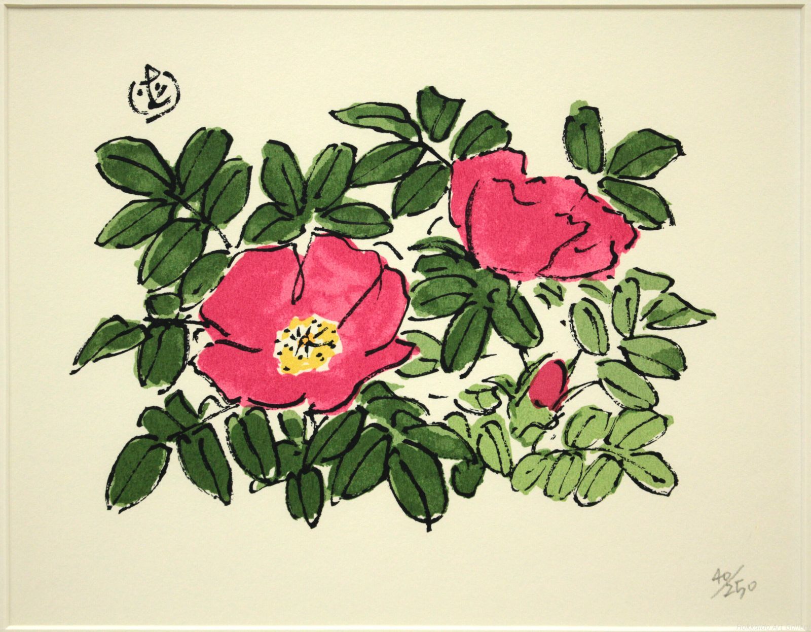 ☆坂本直行☆「 しゃくなげ」シルクスクリーン　四ツサイズ　未使用！ ☆坂本直行☆「しゃくなげ」シルクスクリーン四ツ 未使用！