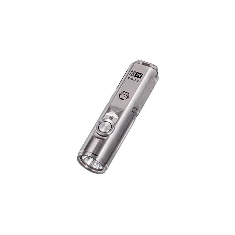RovyVon A4 Pro チタン キーチェーン懐中電灯 超明るい 650 ルーメン小さな EDC 懐中電灯の世帯 屋外 キャンプ 祭典のため 1