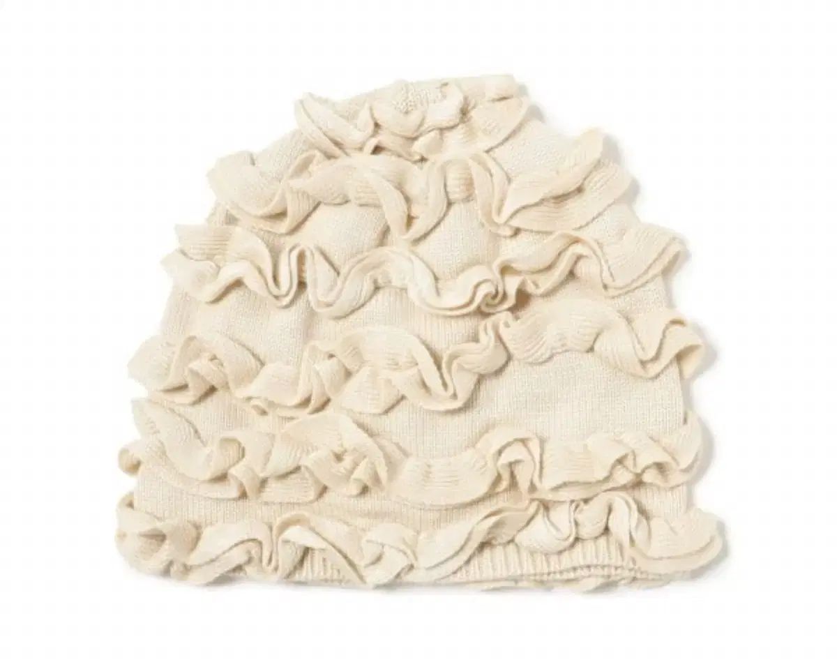 BEAMS レイビームス フリル ニット ビーニー アイボリー