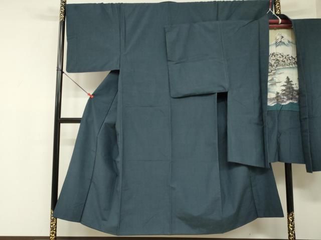 平和屋着物男性　紬　アンサンブル　格子　正絹　逸品　DAAP9452ma