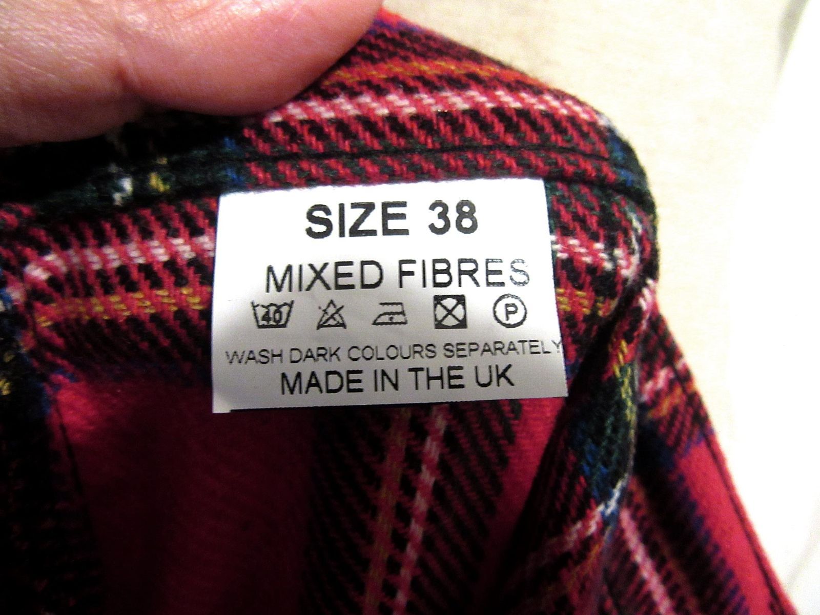 【新品未使用】Tiger of London 赤タータンチェックパンツ34￼ 新品未使用】Tiger of London 赤タータンチェックパンツ34￼