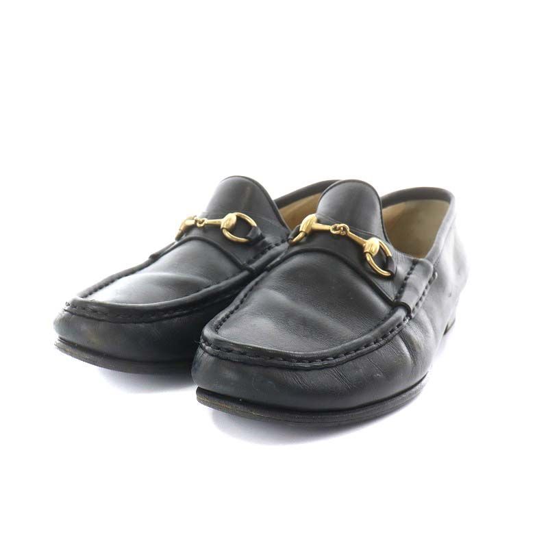 美品 GUCCI ホースビットローファー パンプス 黒 37 ホースビット付き ウィメンズ ローファーパンプス ・ブラック