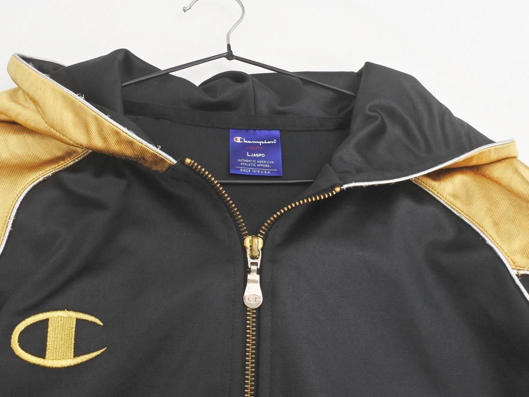 champion チャンピオン　ジャージ　上下　ゴールドブラック Champion チャンピオン フード ジャージ上下 セットアップ sizeL