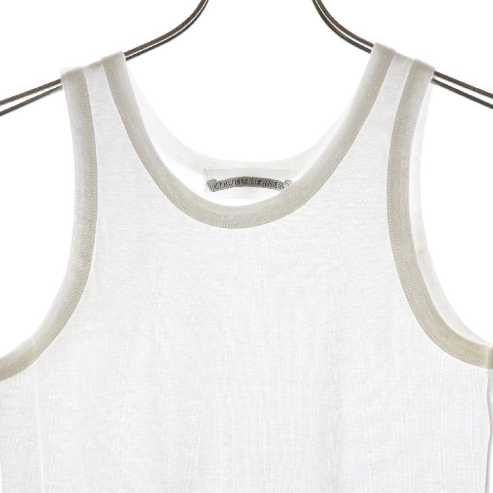 CHROME HEARTS (クロムハーツ) グンゼ タンクトップ ノースリーブ リブ