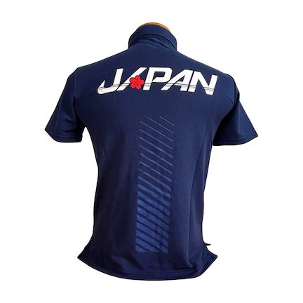 競泳日本代表　ポロシャツ アシックス ポロシャツ メンズS 日本代表モデル 水泳 競泳 ネイビー