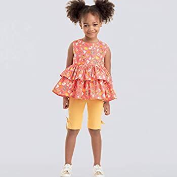 Simplicity Sewing Pattern S9154 - 子供用ドレス、トップス、チュニック、レギンス、サイズ: A (3-4-5-6-7-8)