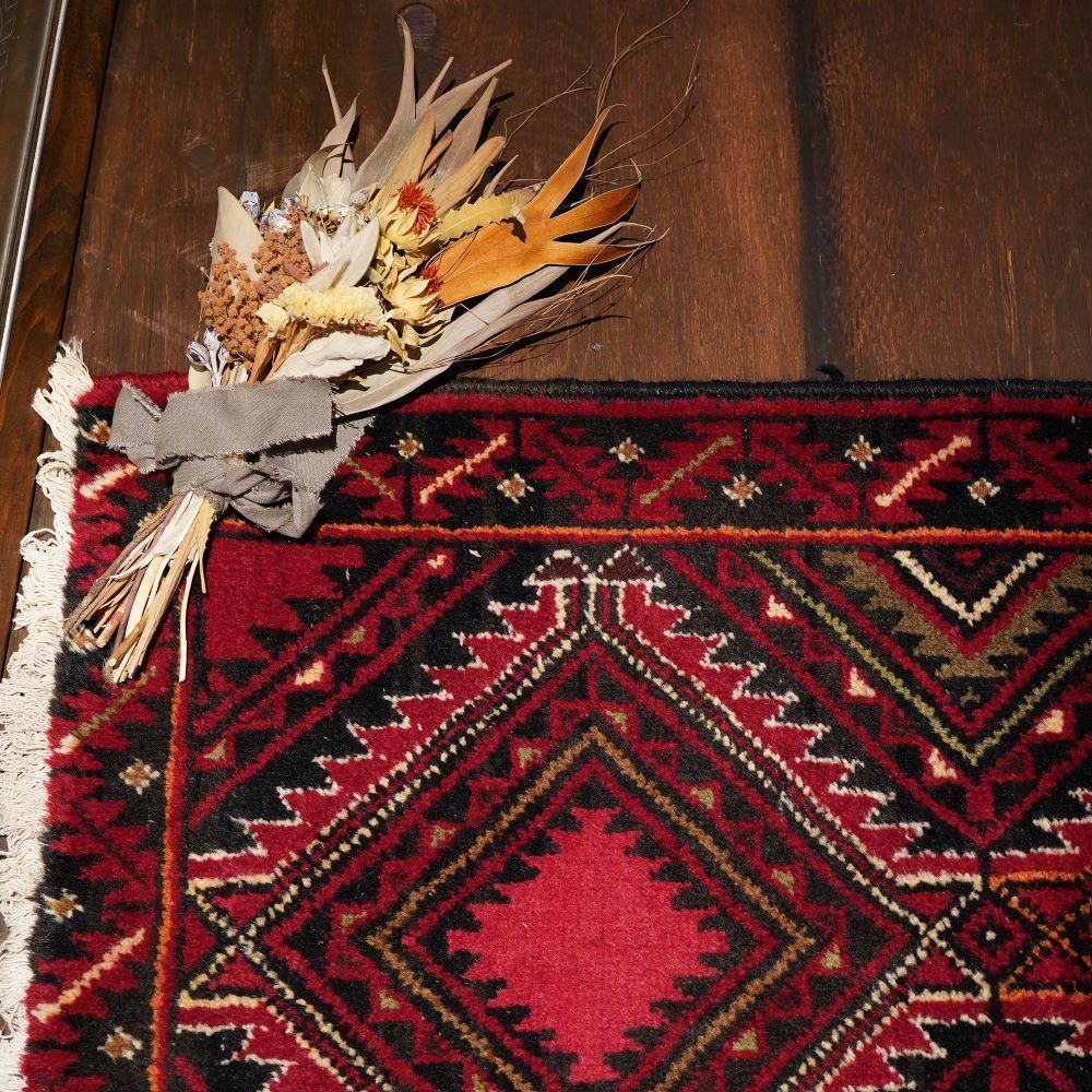 独創的 バルーチ トライバルラグ ヴィンテージ ペルシャ絨毯 ラグ 