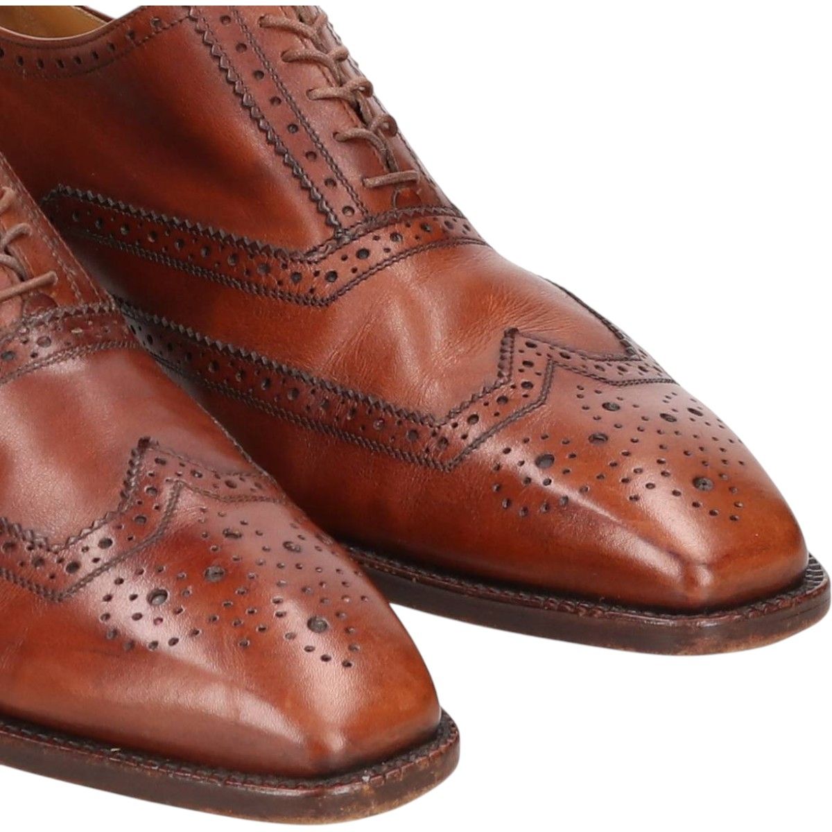 フルブローグ ウイングチップシューズ
