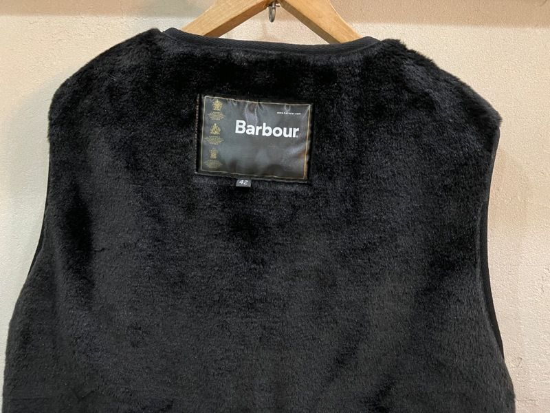 ☆Barbour/バブアー FUR LINER VEST ファー ライナー ベスト ブラック