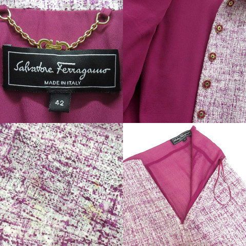 サルヴァトーレフェラガモ Salvatore Ferragamo メランジ ツイード 