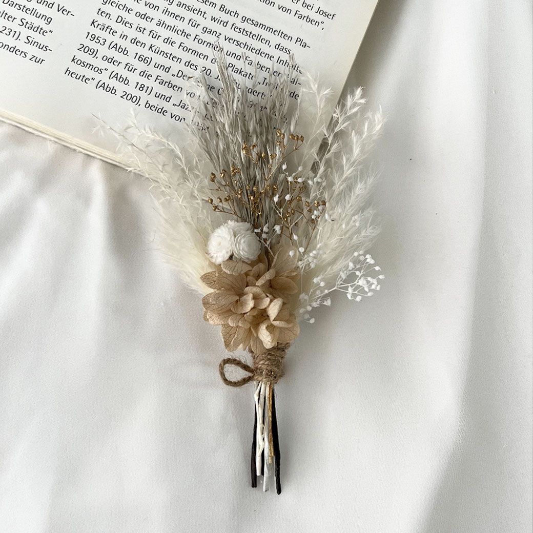 ドライフラワー ミニスワッグ24 / Sサイズ花束 / ふわふわホワイト