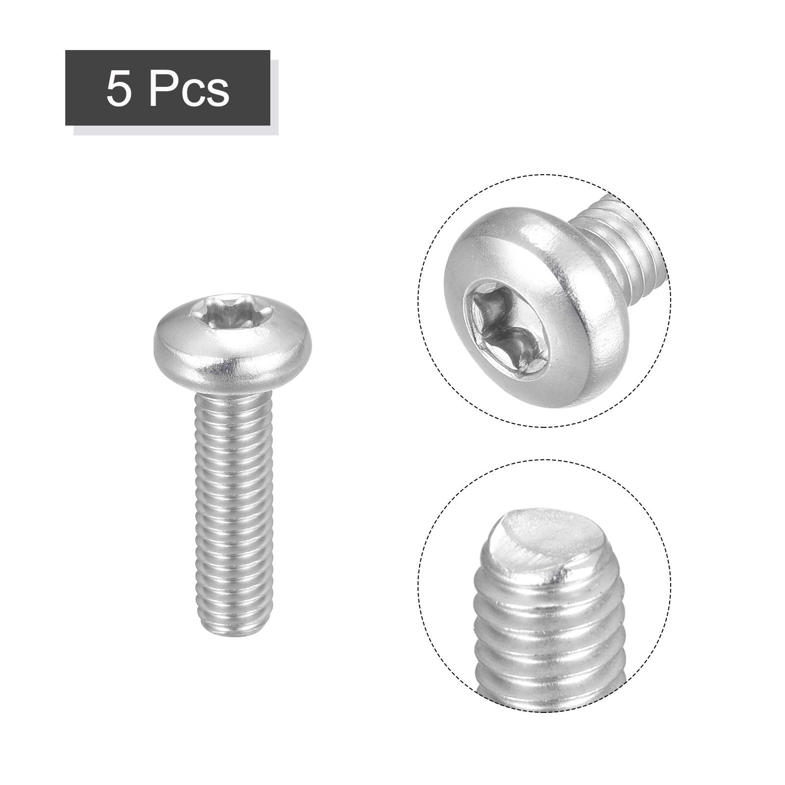 uxcell 機械ねじボルト M6x22mm 美味しゅう 5個 316ステンレス鋼 uxcell 機械ねじボルト M6x22mm 美味しゅう 5個 316ステンレス鋼