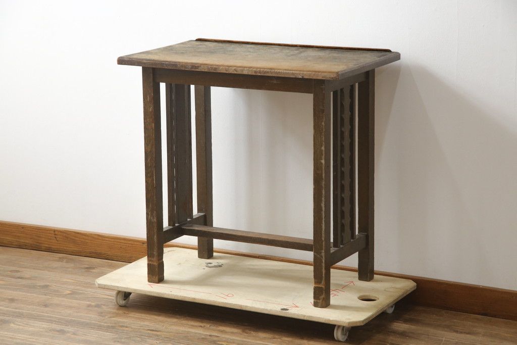 昭和レトロ 木製フレーム 4段折りたたみラック 飾り棚 花台 プランター