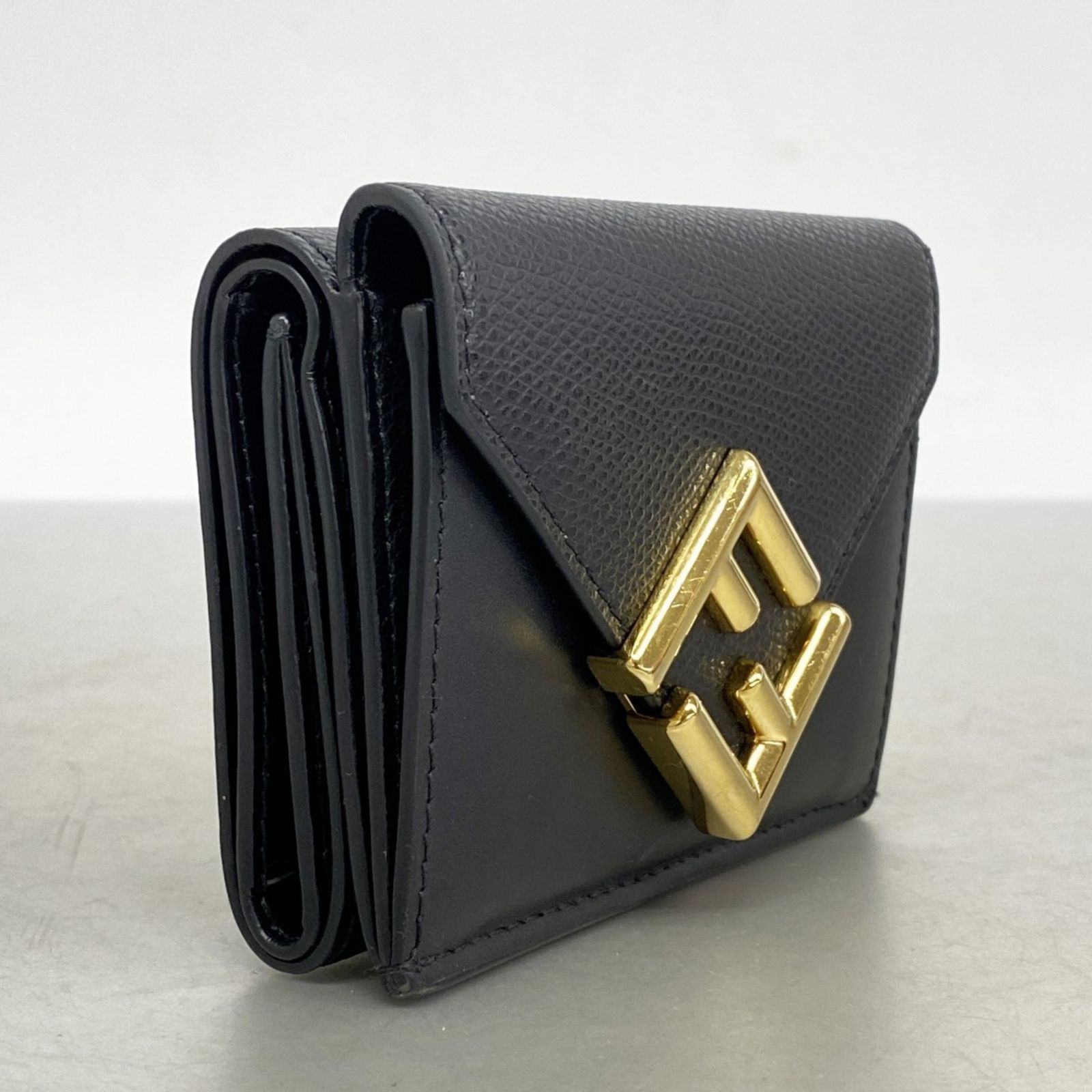 FENDI FFダイヤモンド 三つ折り財布 ブラック FENDI フェンディ 三つ折り財布 8M0480 ALV4 レディース FF