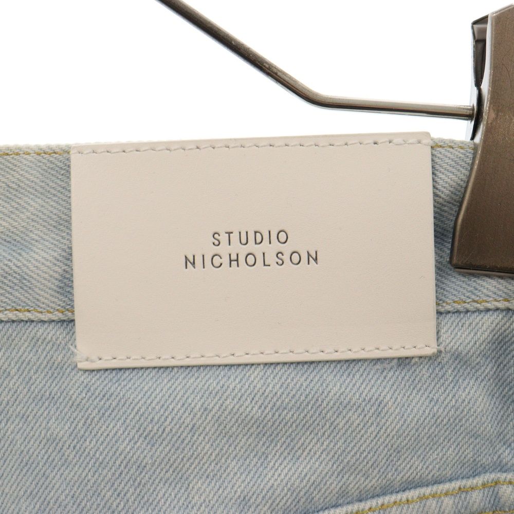 STUDIO NICHOLSON (スタジオニコルソン) Wide Bleach Denim Pants