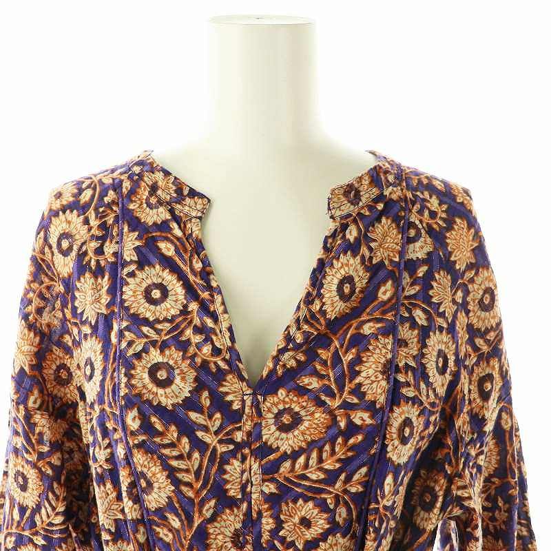 ヌキテパ NE QUITTEZ PAS! OTTON LUREX STRIPE FLOWER PRINT