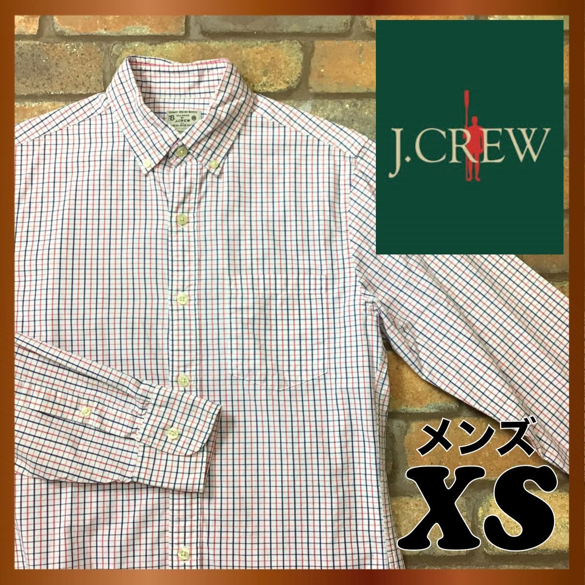 【希少】J.CREW/ジェイクルー 長袖 コットン チェックシャツ US