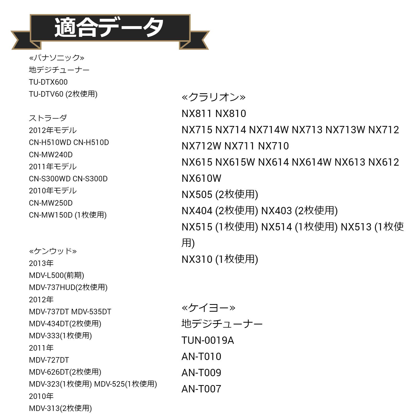 超感度 NX613 クラリオン 地デジ フィルムアンテナ 両面テープ 取説 ガラスクリーナー付 送料無料