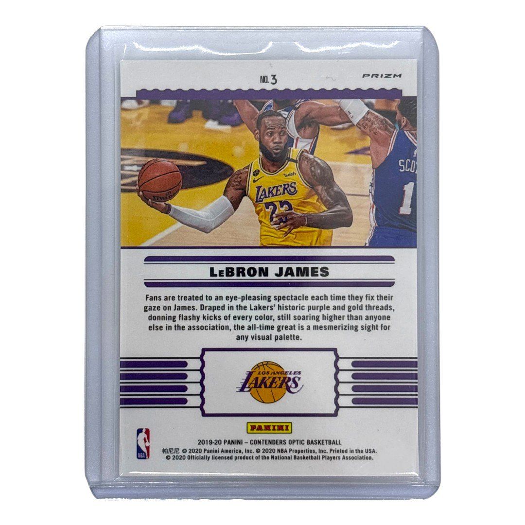 PANINI NBAカード CONTENDERS OPTIC PRIZM LEBRON JAMES LOS ANGELES LAKERS #3 送料無料 中古 IT1 PANINI NBAカード CONTENDERS OPTIC PRIZM LEBRON JAMES LOS