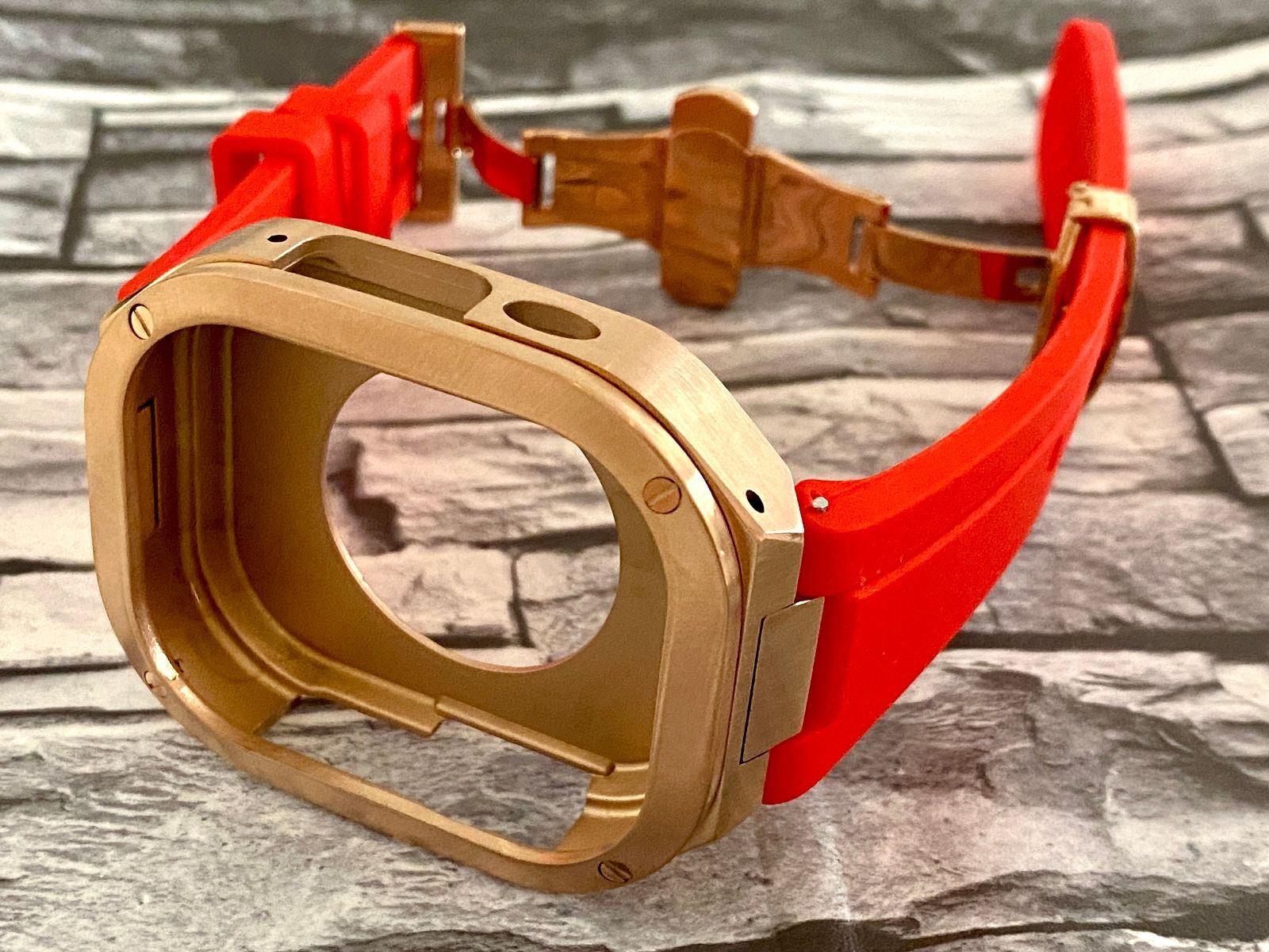 アップルウォッチバンド ラバーベルト カバー ステンレス Apple Watch ケース 49mm ウルトラ ultra スポーツ メンズ レディース 01