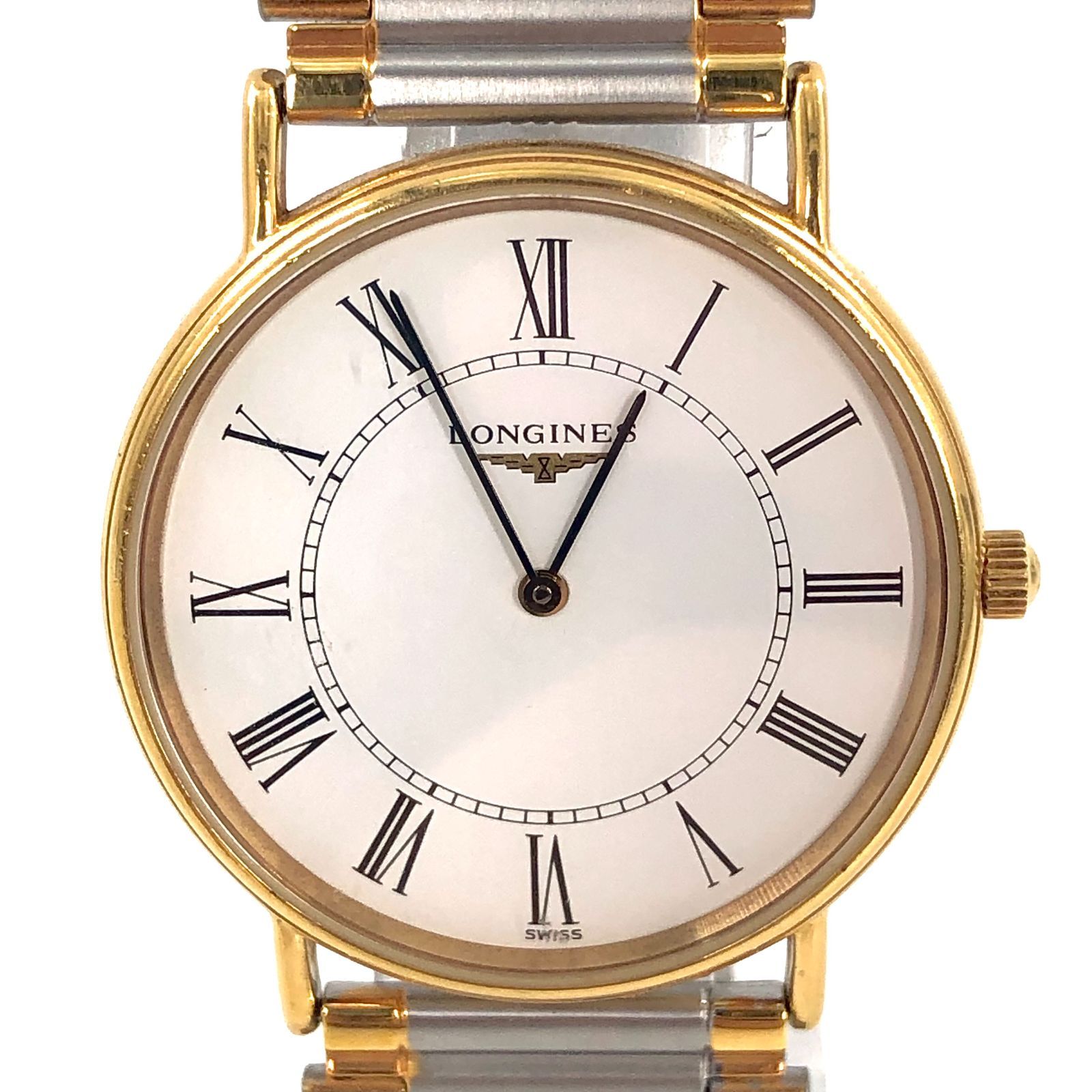 稼働品 LONGINES ロンジン グランドクラシック 3針 デイト ゴールド 白文字盤 メンズ クォーツ L4.636.2電池交換済 稼働品LONGINES Grandes Classic ロンジン グランドクラシック L4