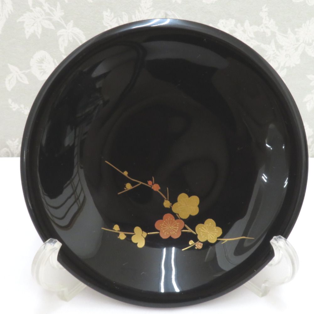 銘々皿2枚・漆器・新品（輪島塗・藤八屋）・工芸品㉕ NOTOteMA / 輪島塗 長手銘々皿（草花紋蒔絵） / 鏑木商舗